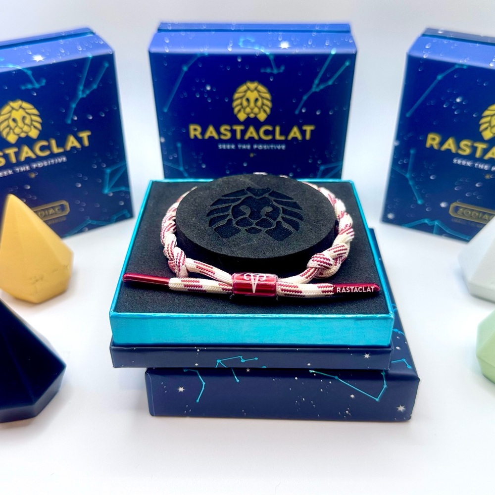 Rastaclat Original Hand Braided Zodiac(ARIES) Adjustable Bracelet NIB Great Gift - Picture 2 of 5